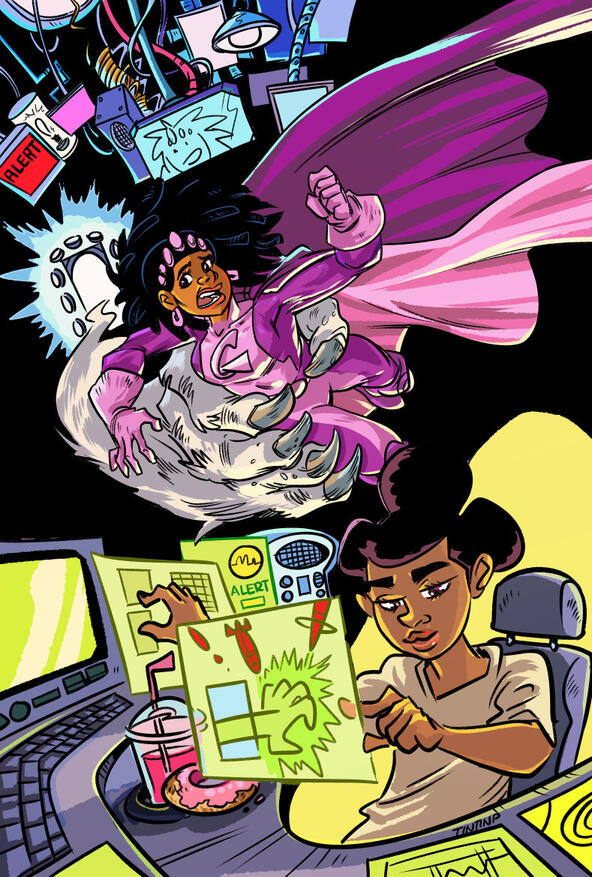 GLAMORELLA'S DAUGHTER COMIC PINUP