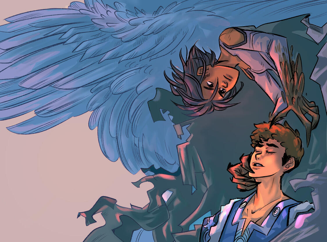 COVER FOR A ZINE ADAPTATION OF SWAN LAKE CALLED LAST WILD SWAN BY TINTIN PANTOJa